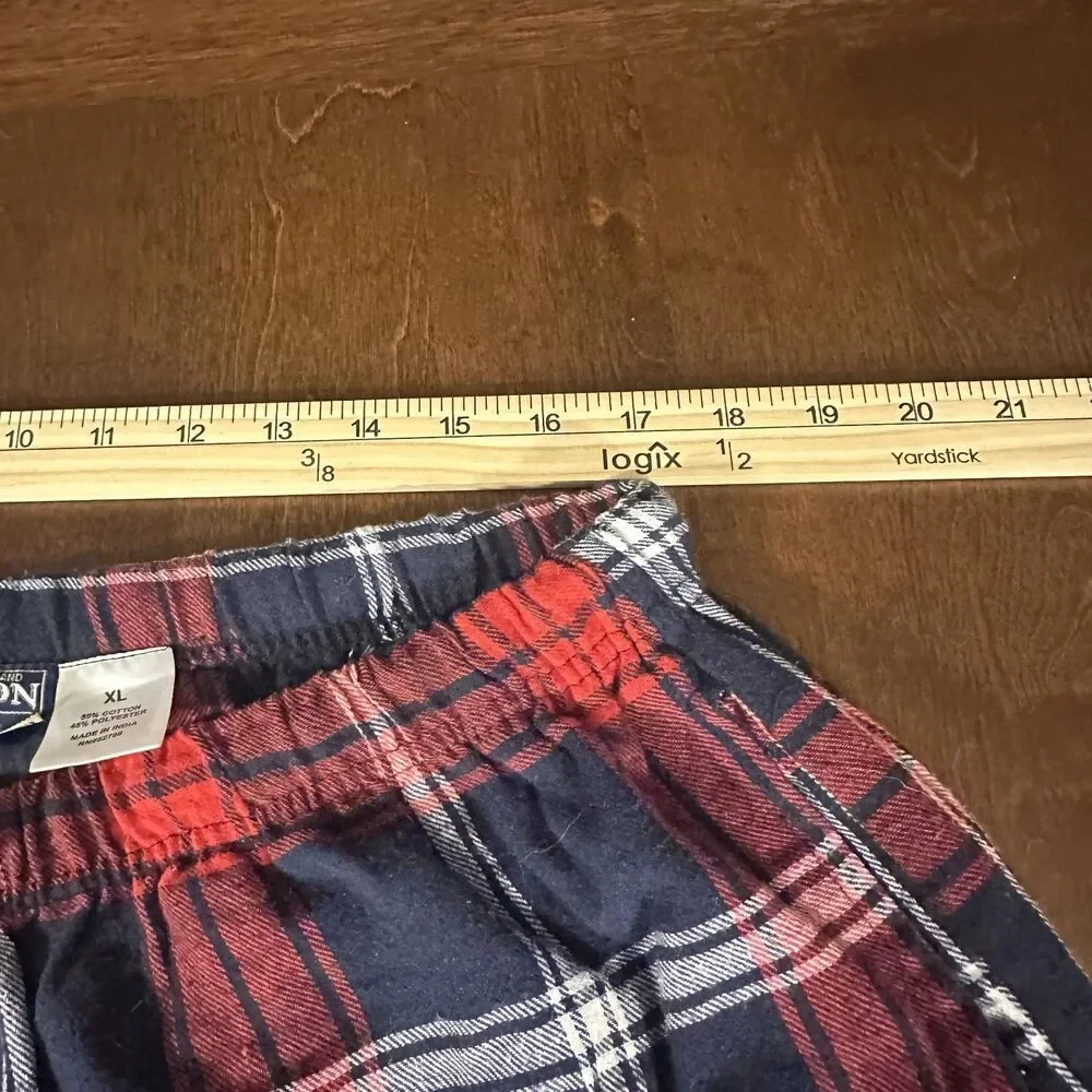 Canyon Creek Womens Red and Blue Plaid Flannel Pajama Pants Size XL